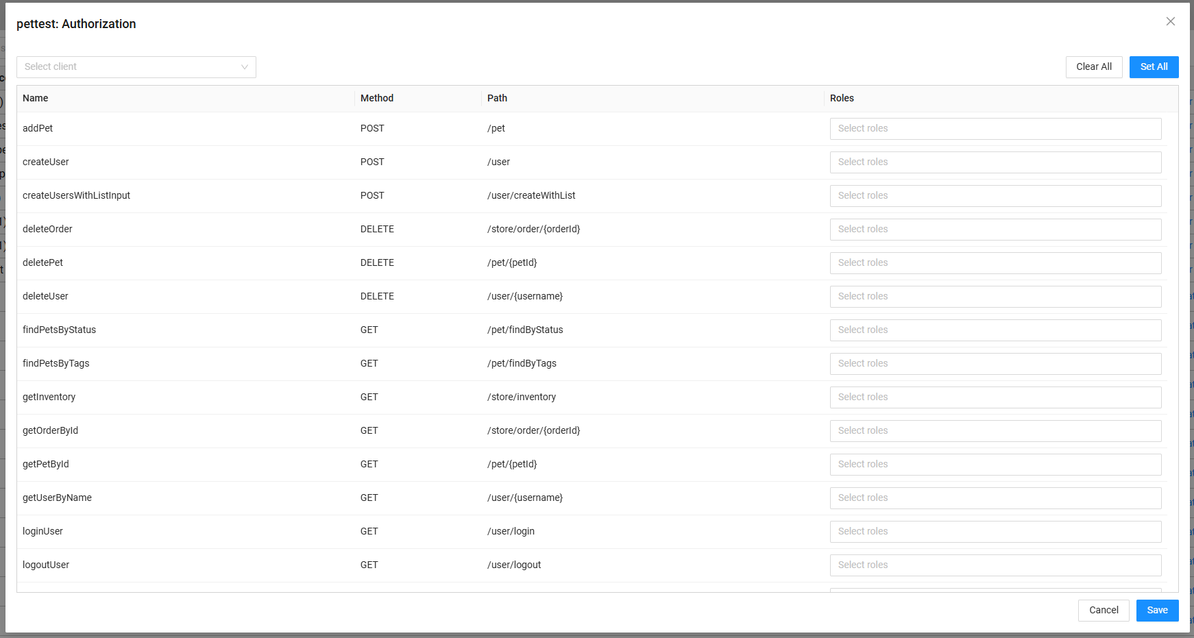Authorization Modal