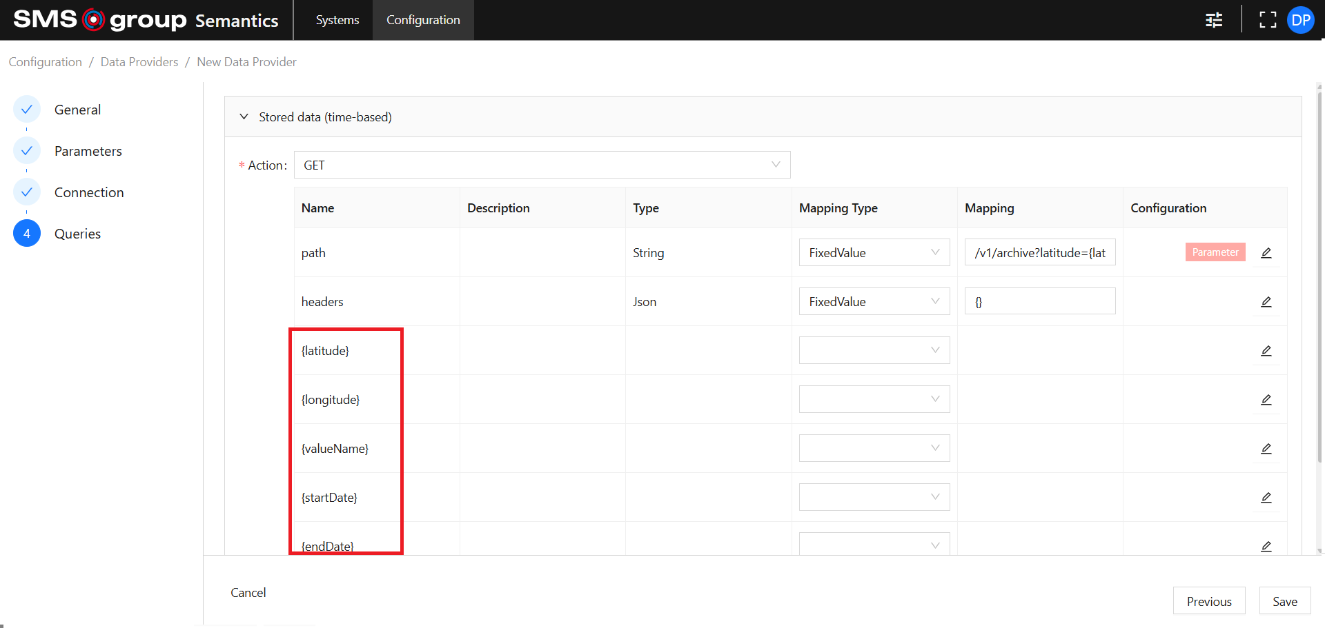 Create Data Provider Example Queries Extra Parameters