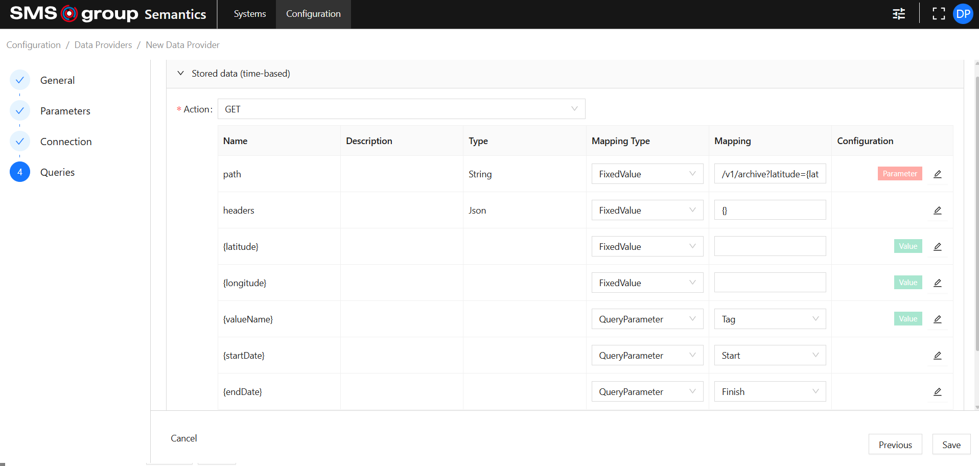 Create Data Provider Example Queries Result