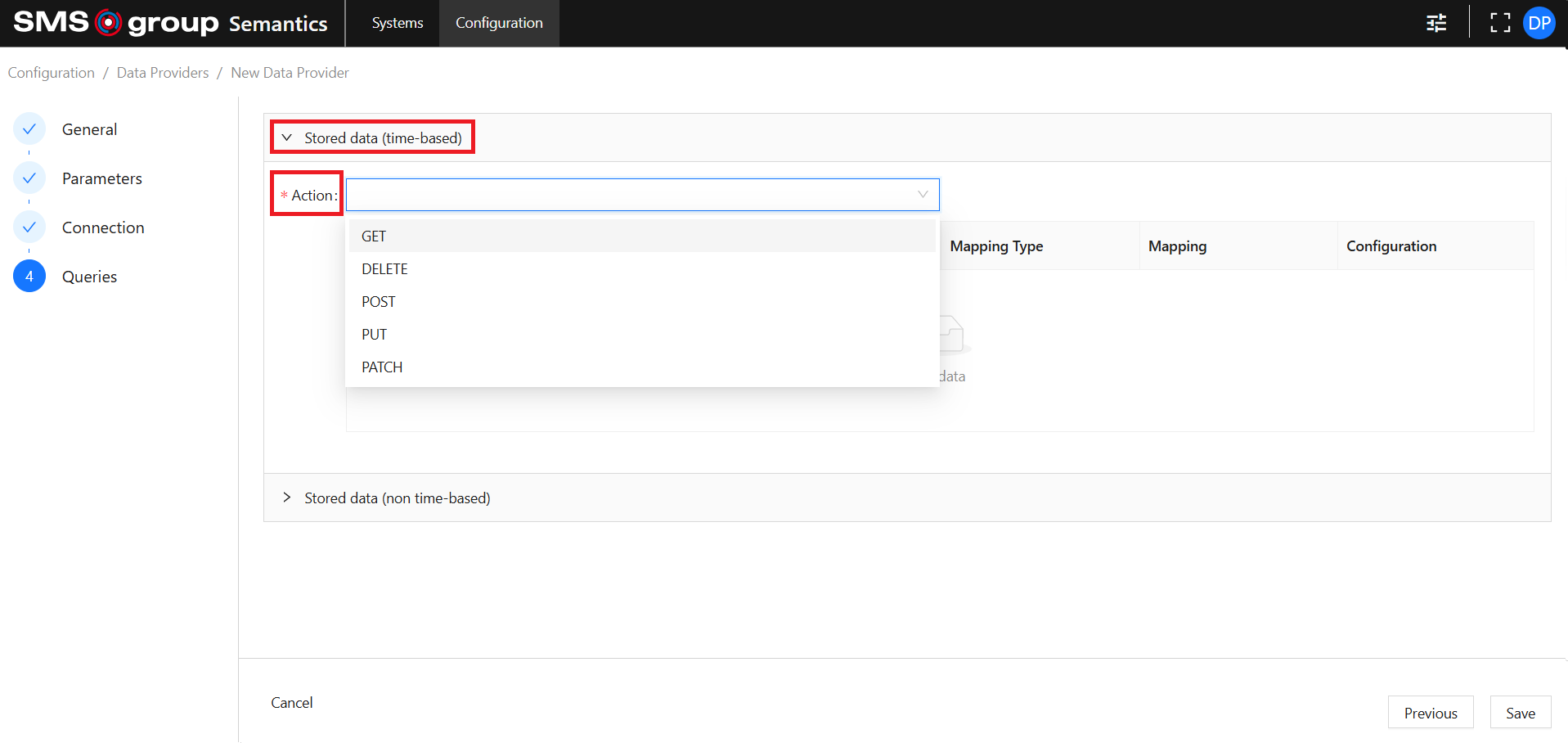 Create Data Provider Queries Data Query Type