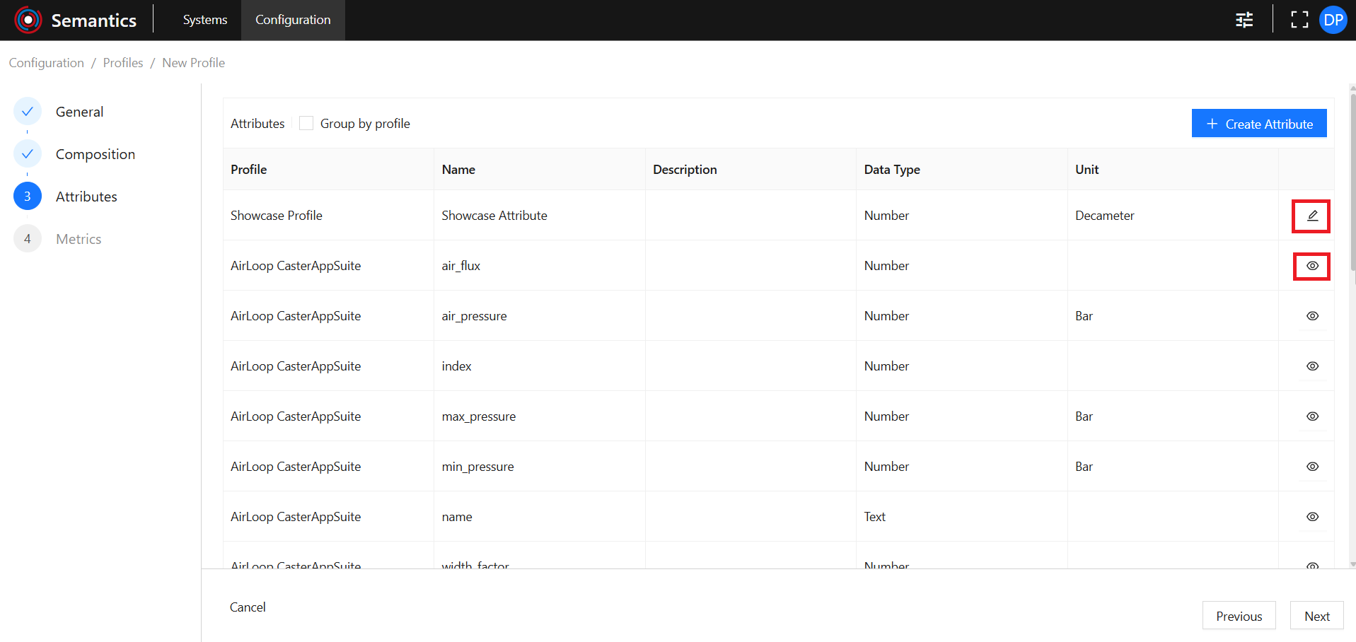 Create Profile Attributes Overview