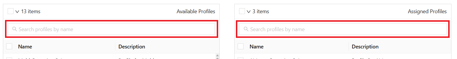 Create Profile Composition Search