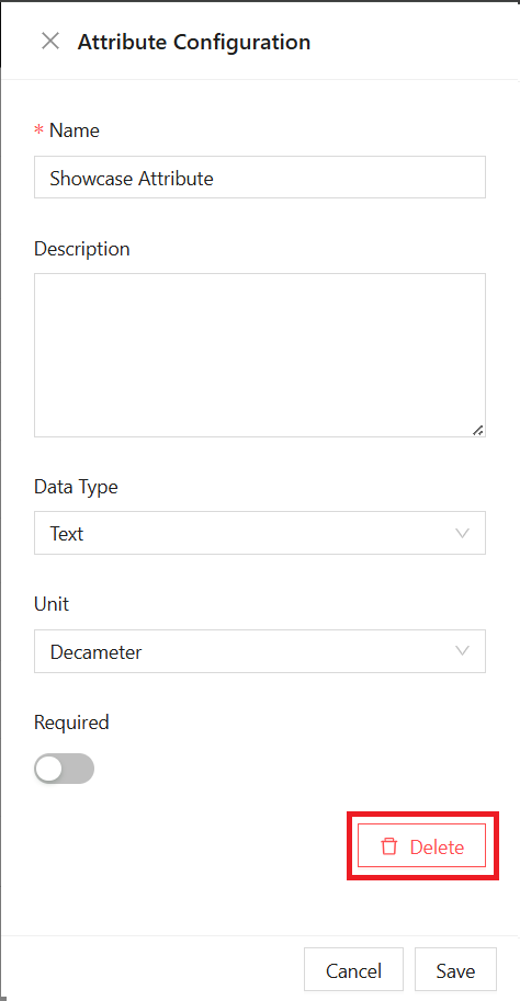 Create Profile Edit Attribute Delete Button