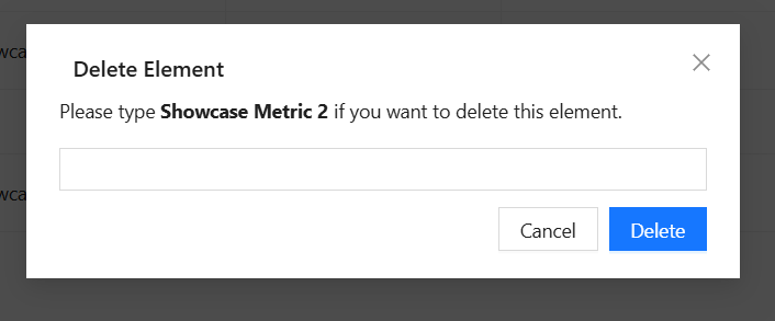 Create Profile Edit Metric Delete Modal