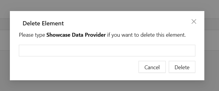 Data Provider Delete Modal