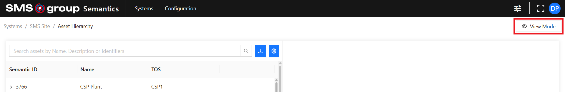Hierarchy View Mode Button