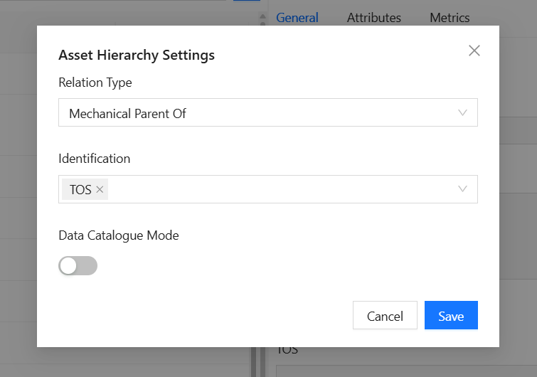 Hierarchy View Settings Modal