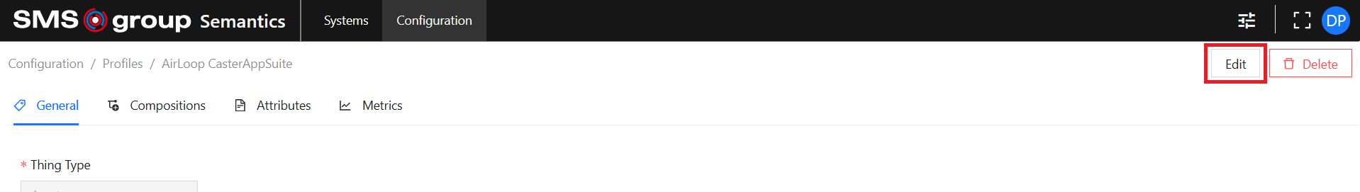 Profile View Edit Button