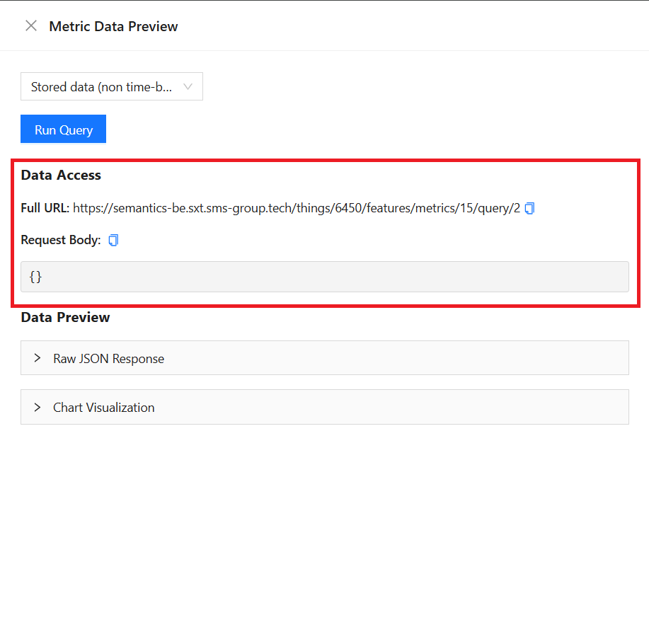 Thing Edit Metrics Overview Data Preview Data Access